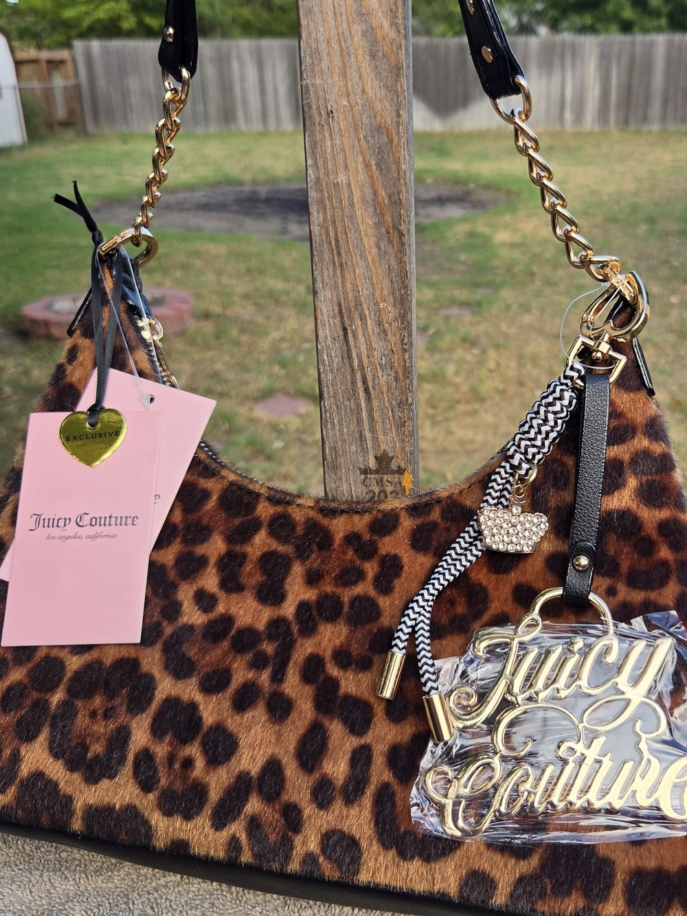 Juicy Couture Leopard Print Shoulder Bag in Brown